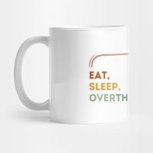 Thoughtful 'Eat, Sleep, Overthink' Tee - Mindful Style Mug